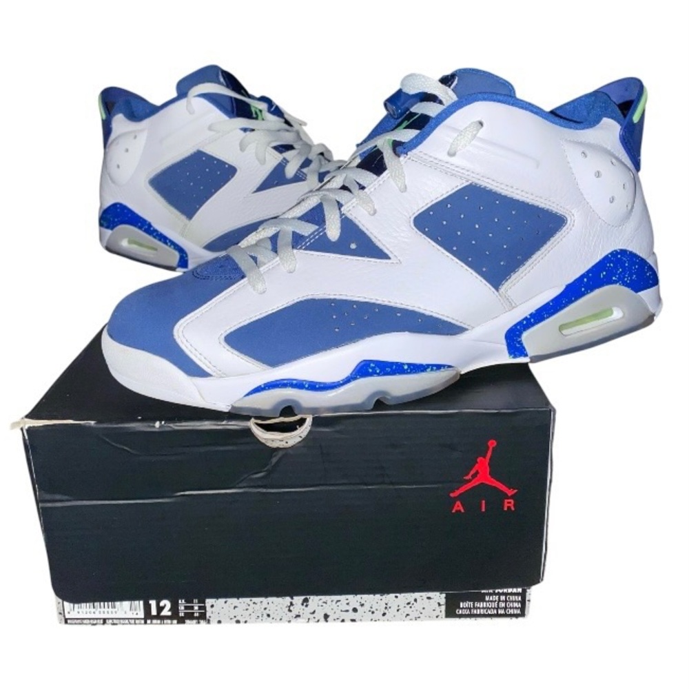 Size 12 - Air Jordan 6 Low Ghost Green Blue (304401-106)